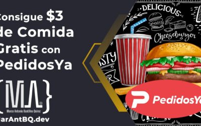 Consigue $3 de Comida Gratis con PedidosYa