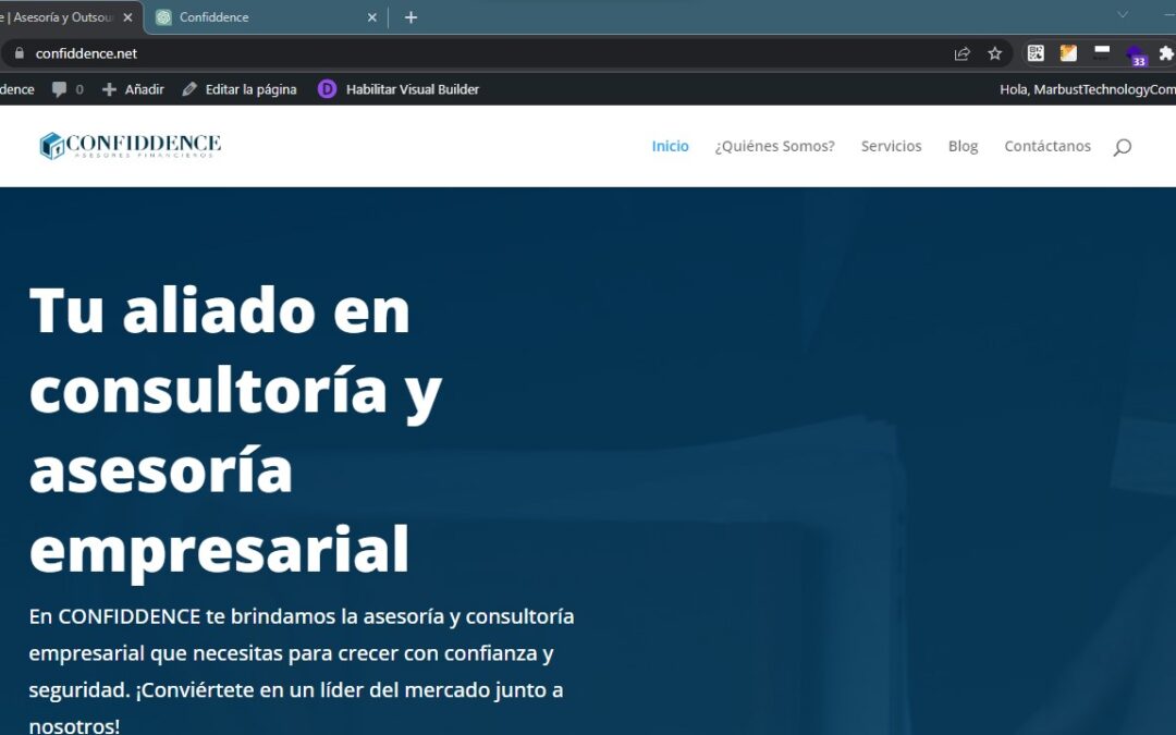 Desarrollo de la Web de Confiddence