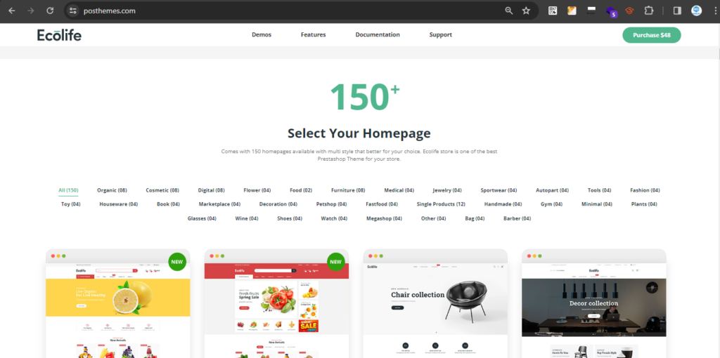 ecolife theme for prestashop
