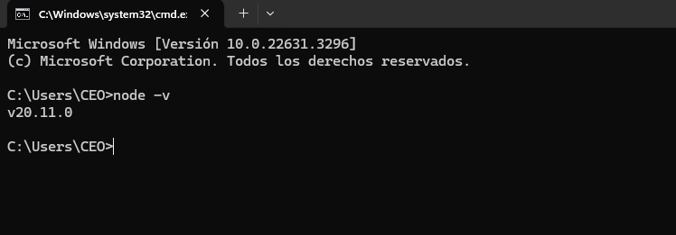 Verificar Node