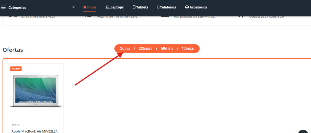 cambiar las traducciones del countdown, ecolife, prestashop