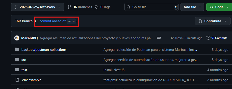 Cómo fusionar commits en GIT