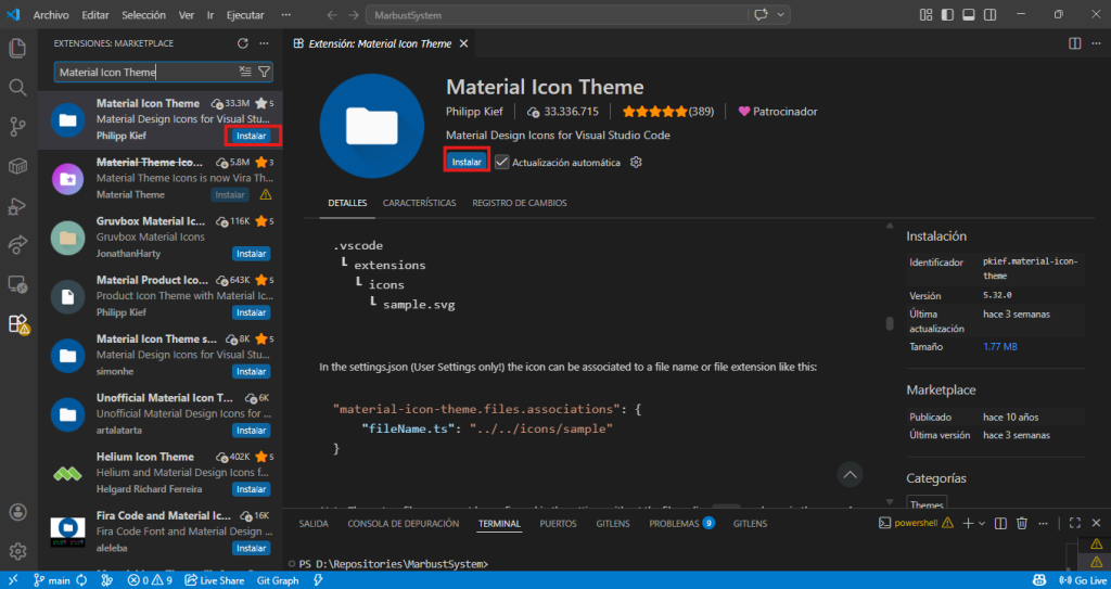 Material Icon Theme