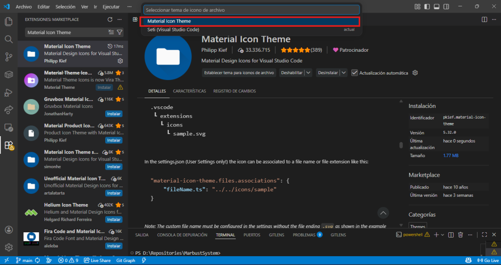 Material Icon Theme