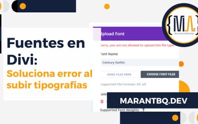 Cómo solucionar el error al subir fuentes en Divi (WordPress)